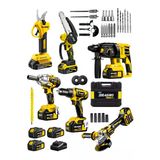 Dragro Professional 6 Lı Set 21V Darbeli Hilti Taşlama Testere Makas Matkap Vidalama Somun Sıkma