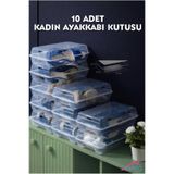 draiys 10 ADET KADIN AYAKKABI KUTUSU ŞEFFAF AYAKKABI DÜZENLEYİCİ ORGANİZER HAVALANDIRMALI KUTU