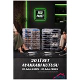 draiys 20’li Set Ayakkabı Kutusu Erkek& Kadın– Şeffaf Ayakkabı Saklama Kutusu Düzenleyici Organizer 10 Erkek 10 Kadın