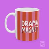 Drama Magnet Yazılı Eğlence ve Mizah Temalı Hediyelik Porselen Kahve Kupası - Beyaz - 325 ml