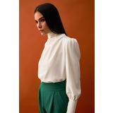 Drape Detaylı Bluz - EKRU