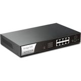 DRAYTEK VIGORSWITCH P1100 8+2 PORT POE WEBSMART GIGABIT SWITCH