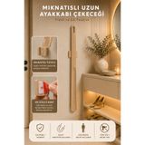 DrBambu Mıknatıslı Uzun Ayakkabı Çekeceği Kerata 58 cm – Duvara Asılabilir Uzun Saplı Pratik Ayakkabı Giyme Aparatı