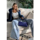 DRC trend Kadın Salaş Buz Kar Likralı Süper Yüksek Bel Salaş Paça Denim Kot Palazzo Pantolon