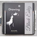 Dream Art Galery Profesyonel Siyah Kağıt Çizim Defteri | Spiral Eskiz & Marker Sketchbook