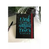 Dream Big Mottolu Sert Karton Kapaklı Çizgisiz Defter Zamansız Ajanda