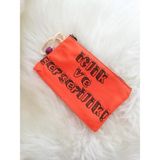 Dream Butik Turuncu Itlik ve Serserilik Yazılı Bez Cüzdan Kalemlik