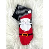 Dream Butik Yılbaşı Temalı Siyah Çizgili Noel Baba Çorap - 36 - 42 - Çok Renkli