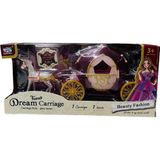 Dream Carriage Süslü Fayton Prenses Atlı Araba 1 Adet At 1 Adet Araba Içerir. 18X8 cm (Bebek Dahil Değildir.) - Kırmızı
