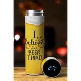 DREAM COLLECTION Bira Özel Tasarım Sıcaklık Göstergeli Dijital Led Baskılı Paslanmaz Çelik Termos 450 Ml