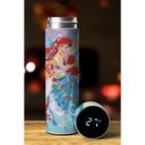 DREAM COLLECTION Denizkızı Özel Tasarım Sıcaklık Göstergeli Dijital Led Baskılı Paslanmaz Çelik Termos 450 Ml