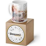 DREAM COLLECTION Dream Collectıon Sabah Kahvesi Ayı Özel Tasarım Porselen Kupa 300 ml - Beyaz