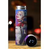 DREAM COLLECTION Harley Qienn Özel Tasarım Sıcaklık Göstergeli Dijital Led Baskılı Paslanmaz Çelik Termos 450 Ml
