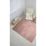 Dream Color Pembe Yumuşak Yüzeyli Kaymaz Makinede Yıkanabilir Halı 120 X 120