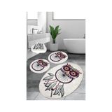 Dream Djt 3 Lü Set Banyo Halısı Paspas Yıkanabilir Klozet Takımı Çok Renkli