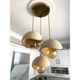 Dream Mode Beton Avize Modern Şık Iskandinav Tarz Krem 3 Başlıklı (AMPUL DAHİL DEĞİLDİR) NESTVİBE - Eskitme
