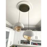 Dream Mode Beton Görünümlü Modern Şık Iskandinav Tarz 2 Başlı Avize (25CM) (Ampul dahil degildir) - Eskitme