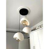 Dream Mode Beton Görünümlü Modern Şık Iskandinav Tarz 3 Başlıklı Avize (25CM) (Ampul dahil degildir) - Siyah