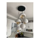 DREAM MODE Modern 5'li Avize Beton Dokulu - Salon ve Oturma Odası İçin Şık Tasarım Nestvibe