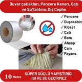 Dream Plus 10MX5CM Alüminyum Izolasyon Tamir Çatlak Bandı Çamur Bant - Alüminyum Gri