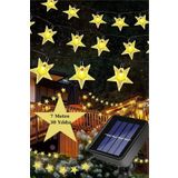 Dream Plus 30 Yıldız 7Metre Güneş Enerjili Su Geçirmez Sarı Led Lamba Bahçe Teras Balkon Ağaç Solar Aydınlatma