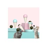 Dream Plus Dondurma Şeklinde Catnipli Yenilebilir Kedi Nanesi Otu Oyun Topu Oyuncağı Oyuncak Kedi Yalama Topu