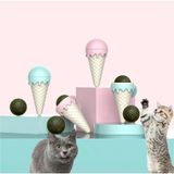 Dream Plus Dondurma Şeklinde Yenilebilir Catnipli Kedi Nanesi Otu Oyun Topu Doğal Materyal