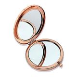 Dream Plus Roze Gold Cep Çanta Aynası Makyaj Aynası Kapaklı Konsept Hediyelik Kına Hediyelik Ayna