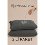 Dream Time 2 Adet Micro Sıvı Geçirmez Antasit Yastık Alezi | Su Geçirmez Yastık Koruyucu 2'li Set 50x70cm Fermuarlı