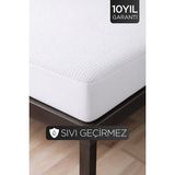 Dream Time 3D Premium Bambu Desen Sıvı Geçirmez Fitted Alez | Jakarlı Ultra Sessiz Yatak Koruyucu - 160 x 200 cm - Beyaz