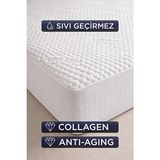 Dream Time Collagen Luxury Sıvı Geçirmez Özel Kutulu Alez | Anti-Aging | Anti-Alerjik | Anti-Bakteriyel - Beyaz - 120 x 200 cm