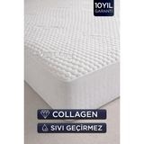 Dream Time Collagen Luxury Sıvı Geçirmez Özel Kutulu Alez | Anti-Aging | Anti-Alerjik | Anti-Bakteriyel - Beyaz - 160 x 200 cm