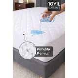 Dream Time Kapitone Fitted Su Sıvı Geçirmez Full Kenar Yatak Koruyucu Alez | Tek Çift Battal Bebek Çocuk - 100 x 200 cm - Beyaz