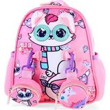 Dream Vest Gözlüklü Kedi Mini Sırt Çantası - Çok Renkli