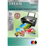 dreamcolor Epson L3250 L1250 L3210 L3211 L3251 Fotoğraf Kağıdı Parlak, 10x15, 50yp, 240gr