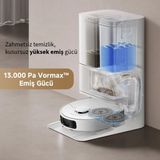 Dreame 13000PA Akıllı Robot Süpürge Paspas Otomatik Toz Boşaltma Kendi Kendini Temizleyen Otomatik - Beyaz