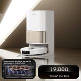 Dreame 19.000 Pa Vormax Emiş Gücü Hyperstream Duobrush Easyleap 40MM Engel Aşma Powerdock 75°c Sıcak Su Yıkama Akıllı Robot Süpürge - Beyaz