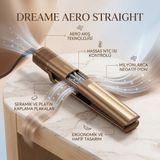 Dreame Aero Profesyonel Islak ve Kuru Kurutmalı Saç Düzleştirici: Hava Akışıyla Isı Hasarsız Şekillendirme, Keratin/argan Kaplama, Negatif Iyon Bakımı, Akıllı Isı Kontrolü ve LED Ekran
