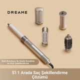 Dreame Airstyle RLS3L Gold Premium Saç Şekillendirici, 1300 W, Hava Üflemeli Başlıklar, Hacimli Fön, Doğal Dalga ve Bukle Aparatları, Iyon Destekli Bakım, Çoklu Aparat Sistemi