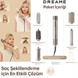 Dreame Rls3l Airstyle Üstün Çoklu Air Styler, Gold, Hava Üflemeli Performans, Pratik Fön, Hacim Vere