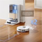 Dreame Tam Otomatik Kendini Boşaltma Temizleme Ultra Heat Robot Süpürge 7000PA Istasyonlu Sıcak Su Yıkama Otomatik Toz Boşaltma Aı Engel Algılama - Beyaz