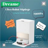 Dreame Ultra 7000PA Robot Süpürge 1000 Pa Emiş Gücü Düz Zemin İçin Otomatik Paspas Yıkama