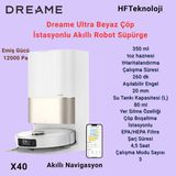 Dreame Ultra Robot Süpürge Beyaz +Xiaomi akıllı Baskül HEDİYE - Beyaz - Altın