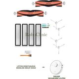 Dreame Vacuum Mop L10 Pro Beyaz Yedek Ana Fırça, Yan Fırça, Hepa Filtre - 12 Parça