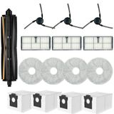 Dreame X40 Ultra Komple L40 Ultra X40 Master MOVA P10 Pro Ultra Paspas Pedleri X4 için Yedek Parçalar; Toz torbası X4; Filtre HEPA X3; Üç Kesimli Ana Fırça X1; Yan Fırçalar X3 Aksesuarları
