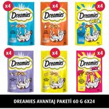 Dreamies Karışık Ödül Maması Paketi 6X24 Lezzetli Somonlu, Tavuklu, Peynirli Yetişkin Kediler İçin