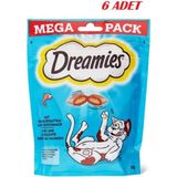 Dreamies Mega Somonlu Kedi Ödül Maması 180 Gr 6 Adet Yetişkin Kediler İçin Lezzetli Atıştırmalık