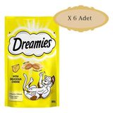 Dreamies Peynirli Kedi Ödülü 60 gr x 6 Yetişkin Kediler İçin Lezzetli Atıştırmalık - 6'lı Paket