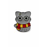 DREAMIOGIFTANDBOX Harry Potter Temalı Kedi Metal Rozet Pin Broş Çanta Ceket Aksesuar Sevimli Tasarım