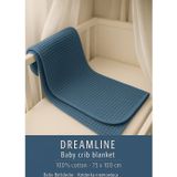 Dreamline Bebek Karyola Battaniyesi %100 pamuk mavi